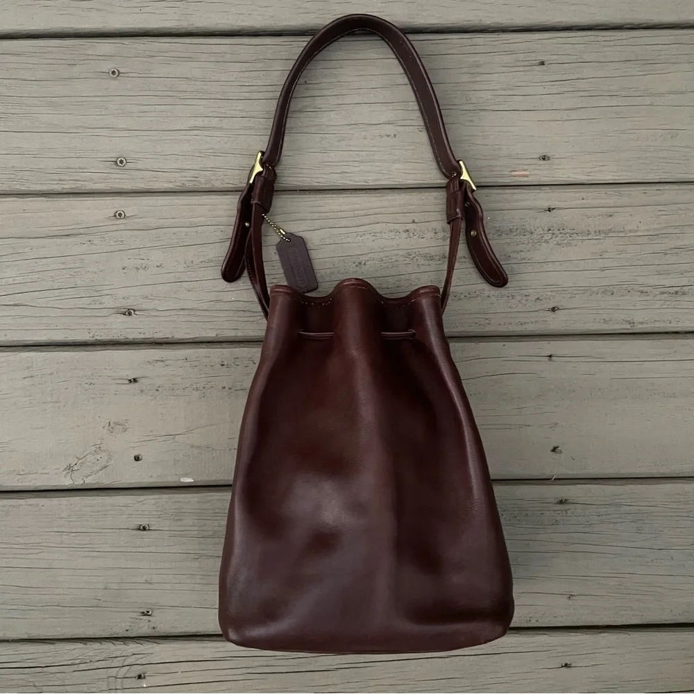 Coach | Bags | Coach 965 Vintage Brown Leather Bucket Bag | Poshmark